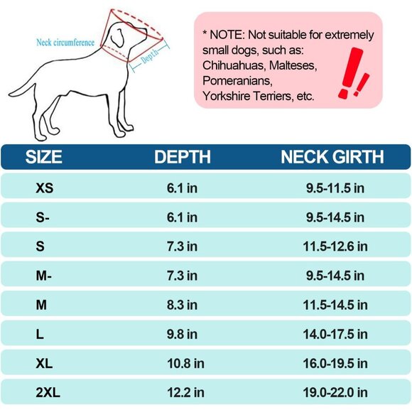 Supet Dog Cone Collar Adjustable After Surgery, Comfortable Pet Recovery Collar - Picture 4 of 6